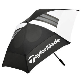 TaylorMade Taylormade 68" Paraguas de Golf Tour de Doble Toldo 2025 - Negro Blanco
