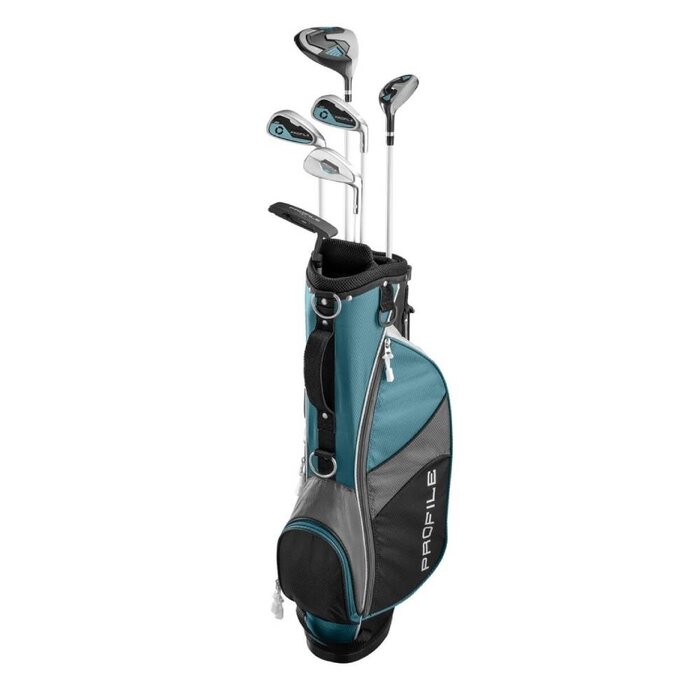 Wilson Wilson Profile JGi Set de Golf Junior de 9 Piezas | Bolsa de golf trípode - Azul (11-14 Años)