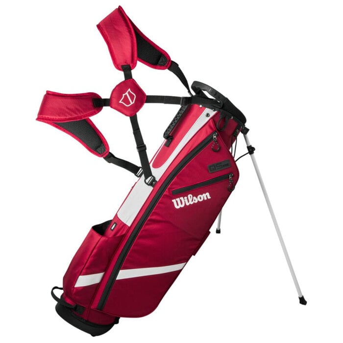 Wilson Wilson QS Bolsa de golf trípode 2025 - Rojo Blanco Negro
