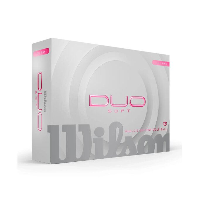 Wilson Wilson DUO Soft Pelotas de Golf 2025 - Rosa - 12 Unidades