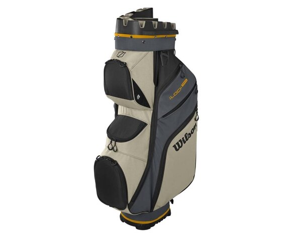 Wilson Wilson i-Lock IV Dry Waterproof Bolsa de golf carro 2025 - Gris Caqui Naranja