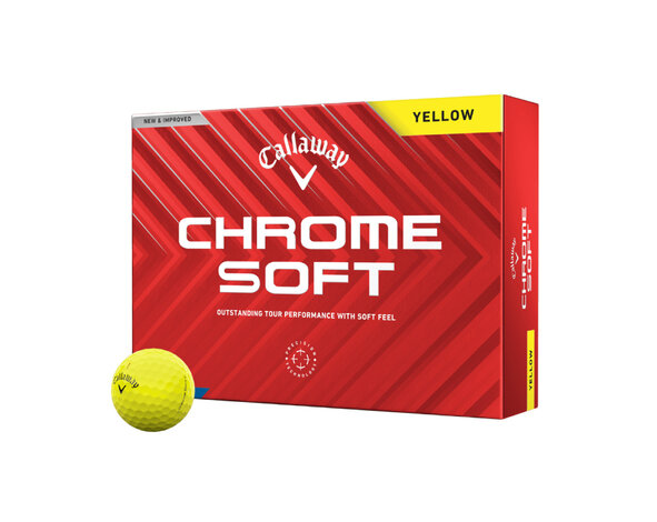 Callaway Bolas de golf Callaway Chrome Soft 2024 - Amarillas - 12 Unidades