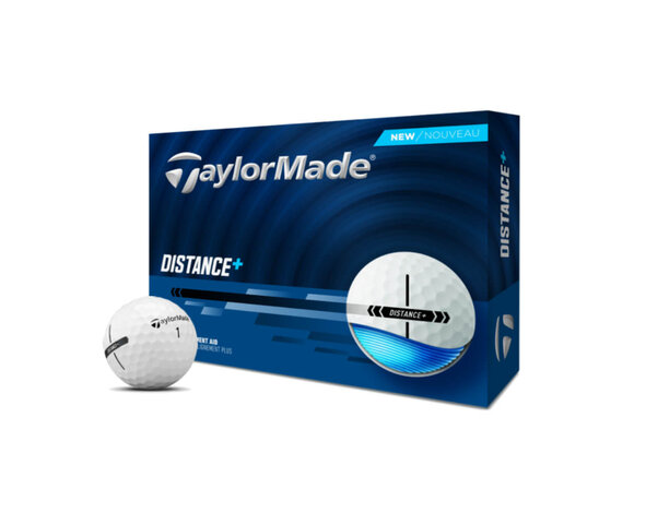 TaylorMade TaylorMade Distance+ Bolas de golf 2025 - Blanco - 12 Unidades