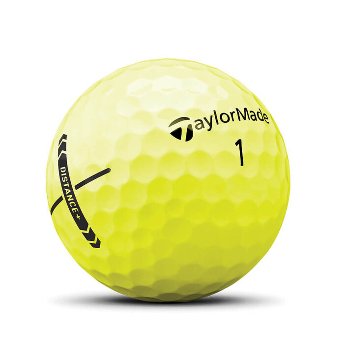 TaylorMade TaylorMade Distance+ Pelotas de Golf 2025 - Amarillo - 12 Unidades