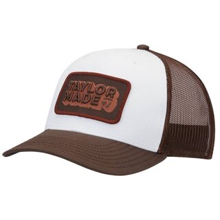 TaylorMade TaylorMade Ventura Retro Trucker Gorra de Golf 2025 - Marrón Blanco