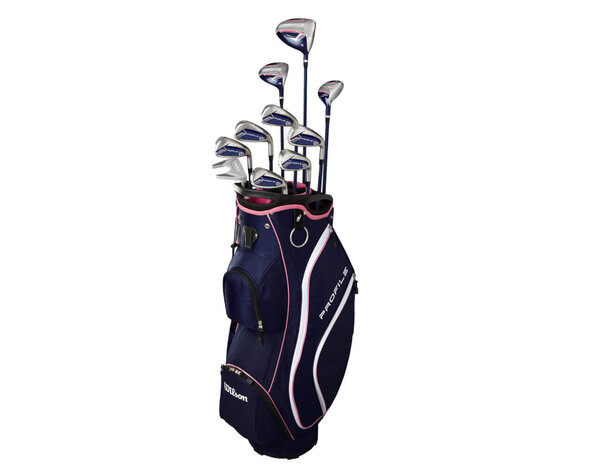 Wilson Wilson Profile Set de golf para mujer de 13 piezas 2025 | Bolsa de golf carro (varilla de grafito)