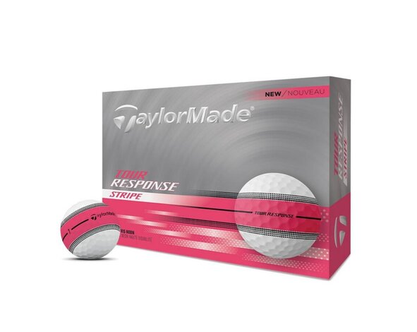 TaylorMade TaylorMade Tour Response Stripe Pelotas de Golf 2025 - Rosa - 12 Unidades