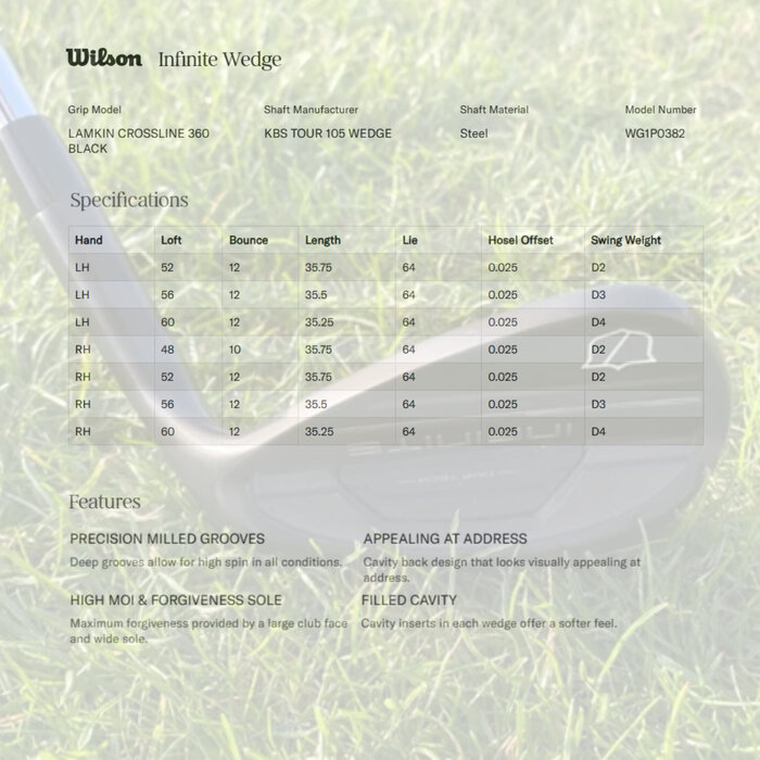 Wilson Wilson Infinite Wedge 2025 - Negro