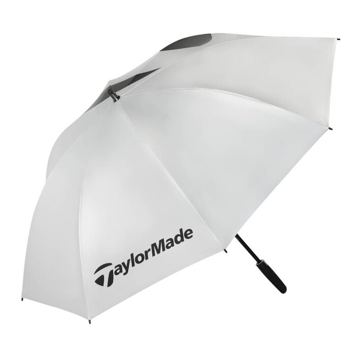 TaylorMade Taylormade 60" Double Canopy Sunbrella Paraguas de golf 2025 - Plata Negro