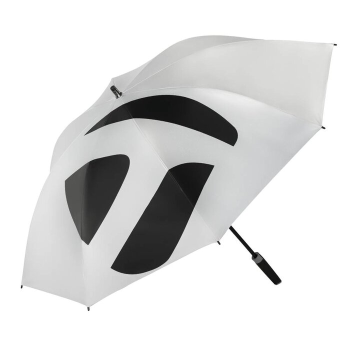 TaylorMade Taylormade 60" Double Canopy Sunbrella Paraguas de golf 2025 - Plata Negro