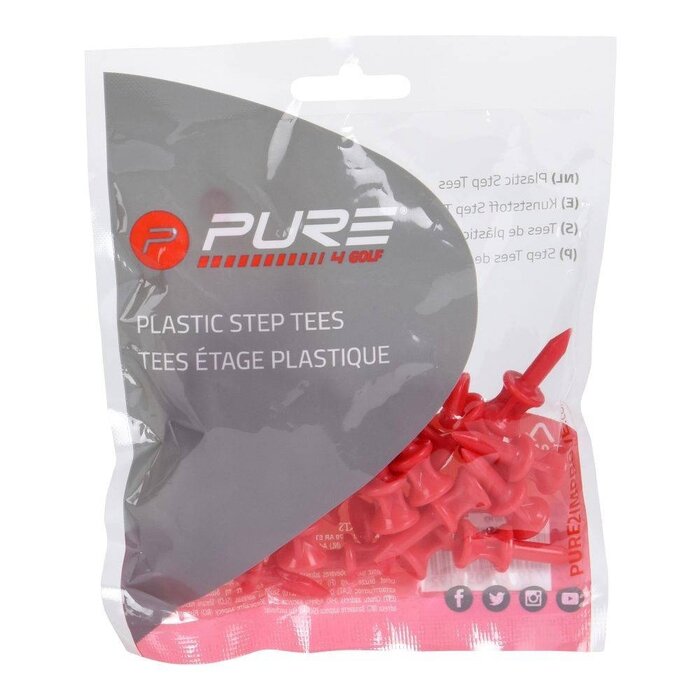 Pure 2 Improve Pure 2 Improve Plastic Step Tees 31 mm (30 pieces) - Red