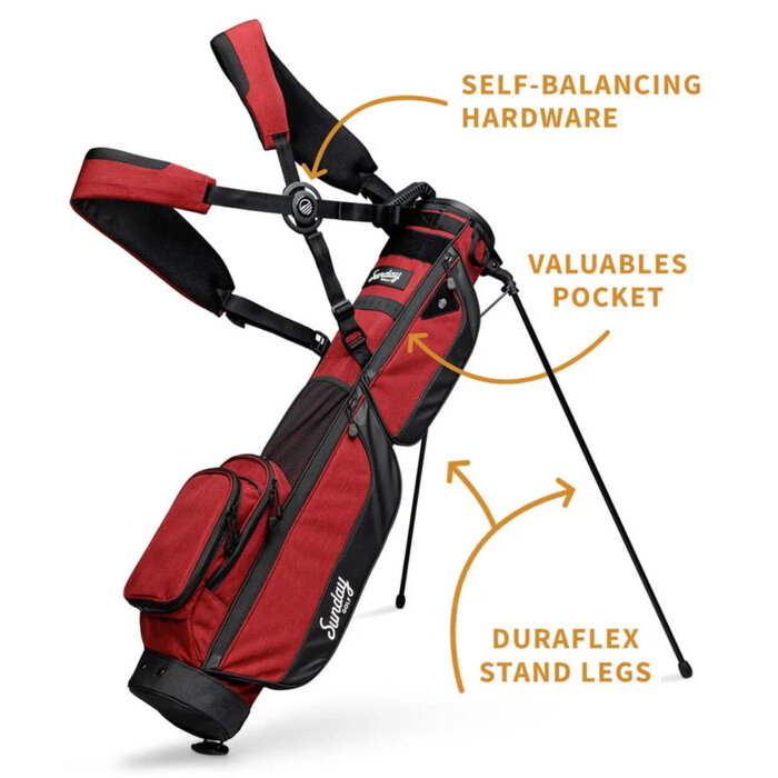 Sunday Golf Sunday Golf Loma XL Stand Bag - Burgundy