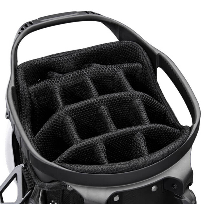 Wilson Wilson Talus 14 Bolsa de golf trípode híbrida 2025 - Blanco Negro