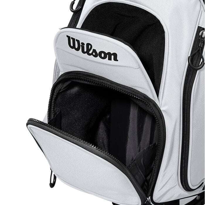 Wilson Wilson Talus 14 Bolsa de golf trípode híbrida 2025 - Blanco Negro