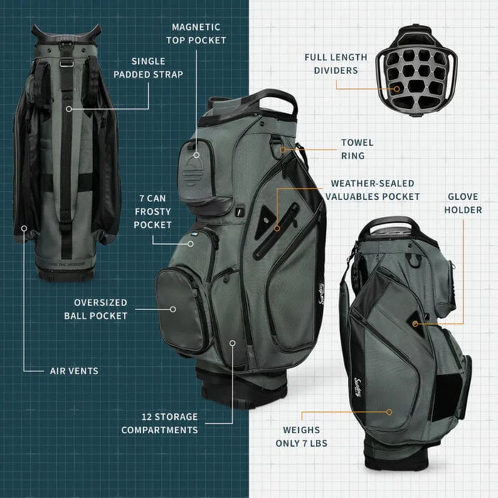 Sunday Golf Sunday Golf Big Rig Bolsa de golf carro 2025 - Verde