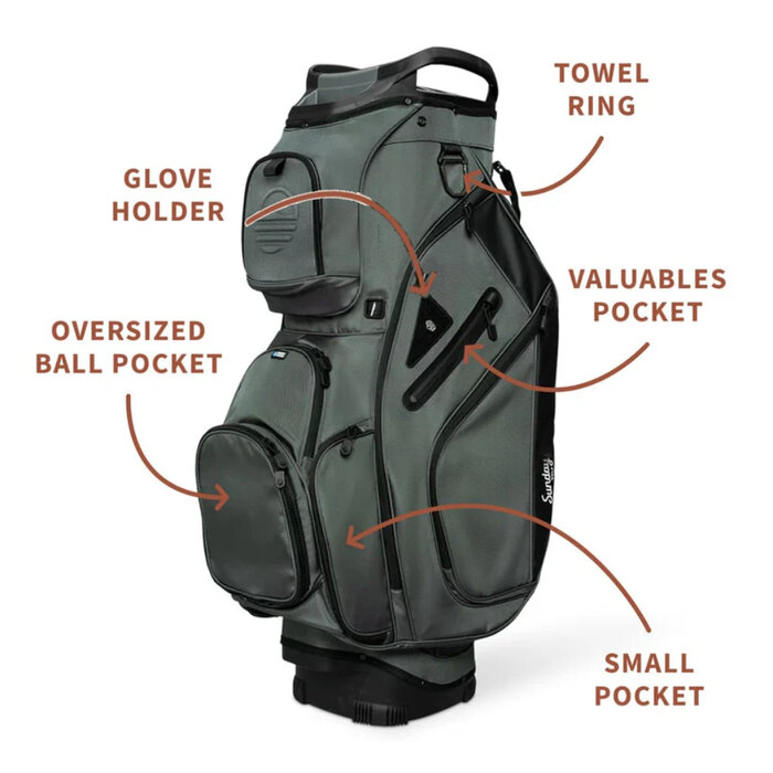 Sunday Golf Sunday Golf Big Rig Cart Bag 2025 - Midnight Green