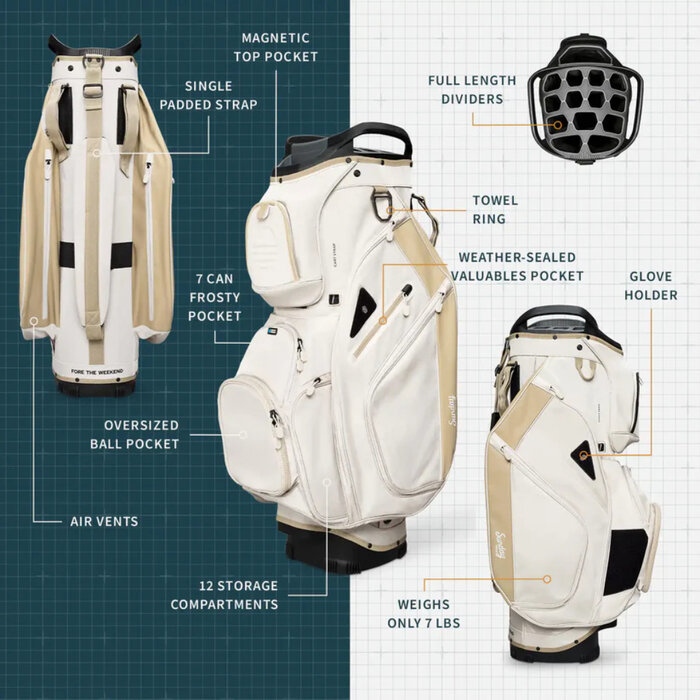 Sunday Golf Sunday Golf Big Rig Bolsa de golf carro 2025 - Crema