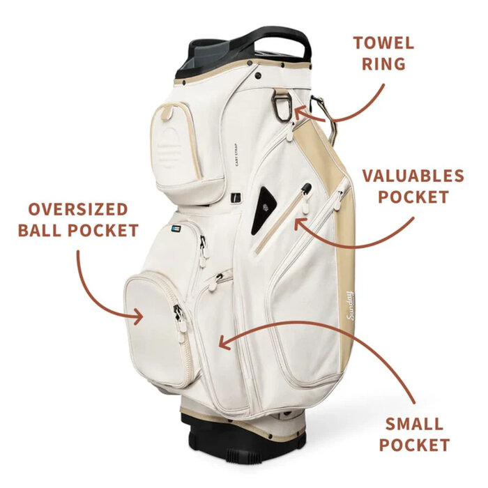 Sunday Golf Sunday Golf Big Rig Bolsa de golf carro 2025 - Crema