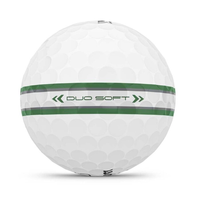 Wilson Wilson DUO Soft TRK360 Bolas de golf 2025 - Blanco Verde - 12 Unidades