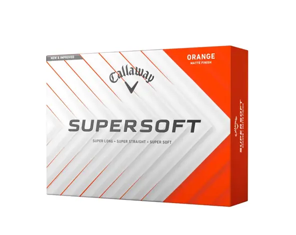 Callaway Callaway SuperSoft 2025 Bolas de golf - Naranja | Impresas