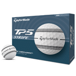 TaylorMade TP5 Stripe Bolas de golf 2025 - Blanco - 12 unidades