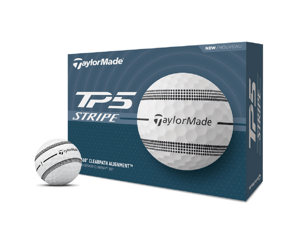 TaylorMade TaylorMade TP5 Stripe Golf Balls 2025 - White - 12-Pack