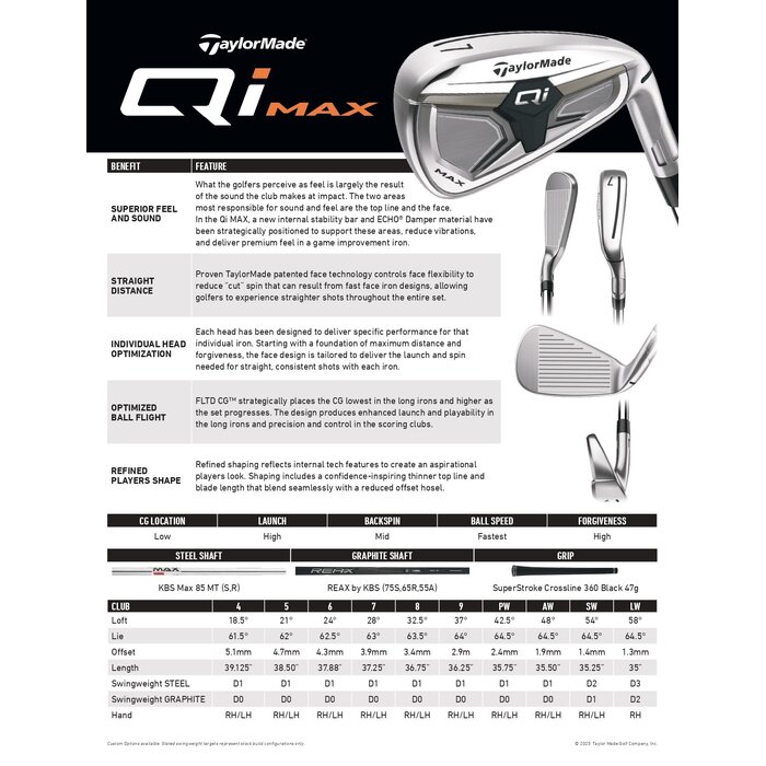 TaylorMade TaylorMade Qi Max Hierros 5-SW 2026 (varilla de grafito)