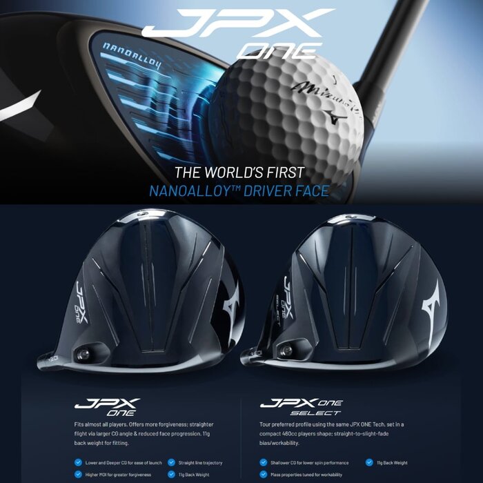 Mizuno Mizuno JPX One Driver 2026 - Denali Blue Frost Shaft - LEFT