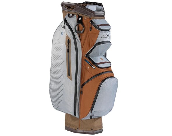 Sun Mountain Sun Mountain C130 H2NO Waterproof Bolsa de golf carro - Marrón Gris