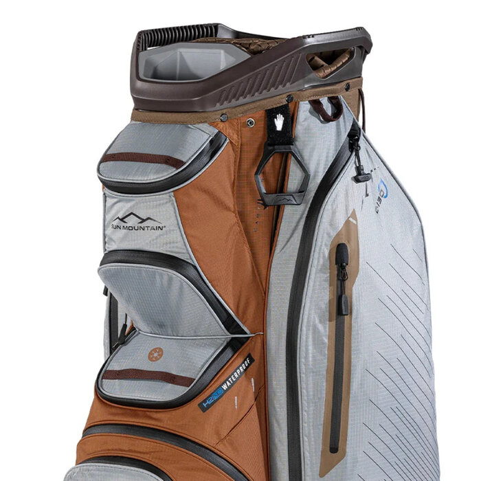 Sun Mountain Sun Mountain C130 H2NO Waterproof Bolsa de golf carro - Marrón Gris