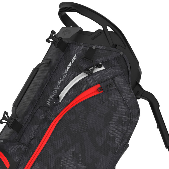 Callaway Callaway Fairway C Hyper Dry Bolsa de golf trípode 2026 - Negro Gris Rojo