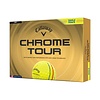 Callaway Chrome Tour Triple Track Bolas de golf 2026 - Amarillo - 12 Unidades