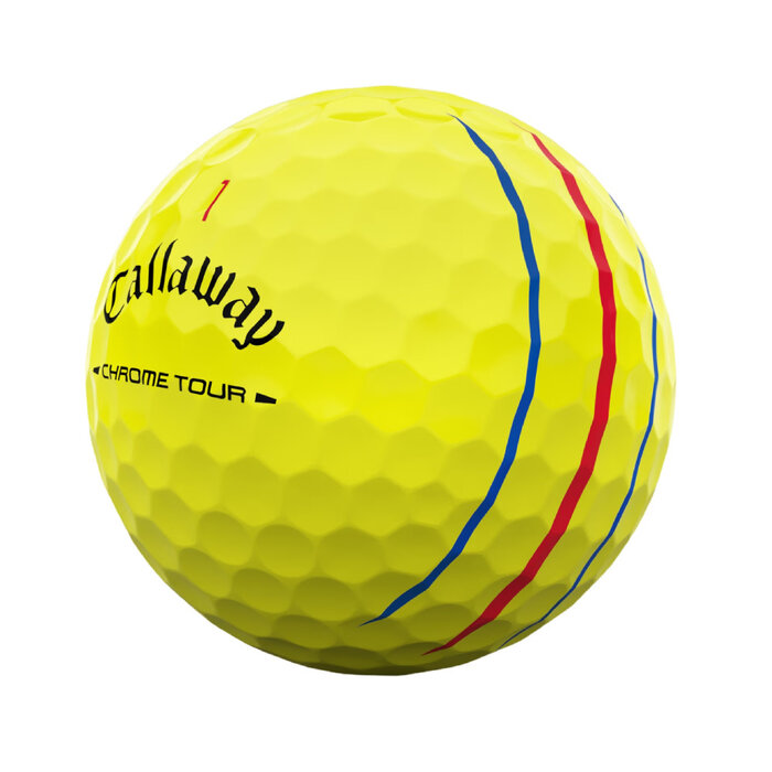 Callaway Callaway Chrome Tour Triple Track Bolas de golf 2026 - Amarillo - 12 Unidades