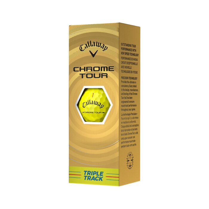Callaway Callaway Chrome Tour Triple Track Bolas de golf 2026 - Amarillo - 12 Unidades