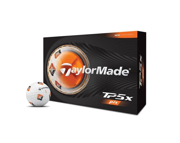 TaylorMade TaylorMade TP5x Pix Bolas de golf 2026 - Blanco - 12 Unidades