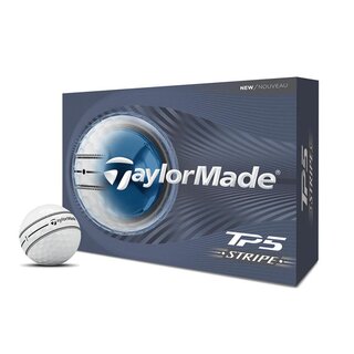 TaylorMade Bolas de golf TaylorMade TP5 Stripe 2026 - Blancas - 12 unidades