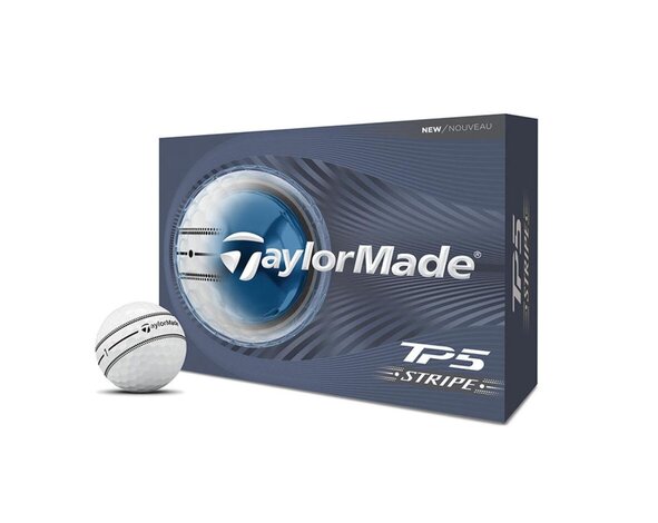 TaylorMade Bolas de golf TaylorMade TP5 Stripe 2026 - Blancas - 12 unidades