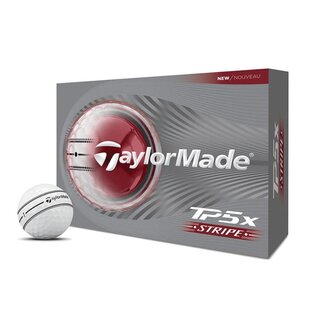 TaylorMade TaylorMade TP5x Stripe Pelotas de Golf 2026 - Blanco - 12 unidades