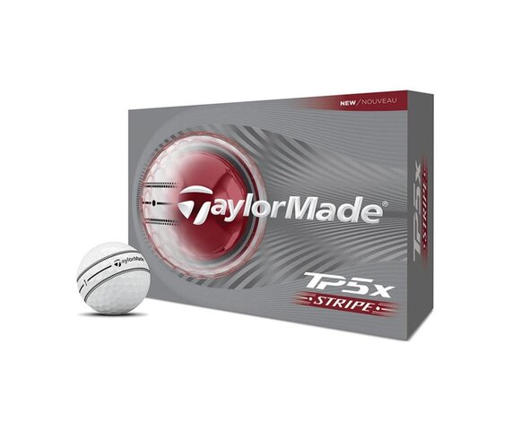 TaylorMade TaylorMade TP5x Stripe Pelotas de Golf 2026 - Blanco - 12 unidades