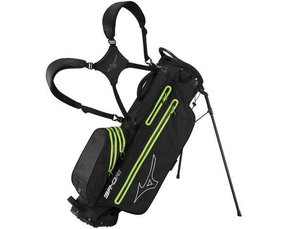Mizuno Mizuno BR-DRI Waterproof Bolsa de golf trípode - Negro Verde