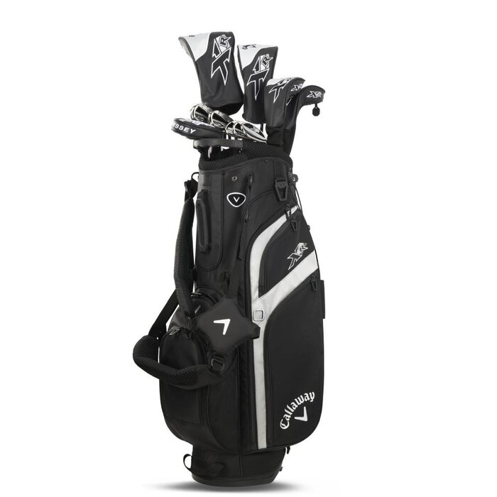 Callaway Callaway XR 26 - Set de golf para hombre | Bolsa de golf trípode (varilla de grafito) | Negro Plata - ZURDO