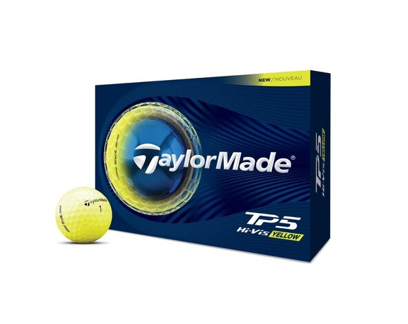 TaylorMade TaylorMade TP5 Pelotas de golf 2026 - Amarillo - 12 unidades