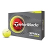 TaylorMade TaylorMade TP5x Pelotas de Golf 2026 - Amarillo - 12 unidades