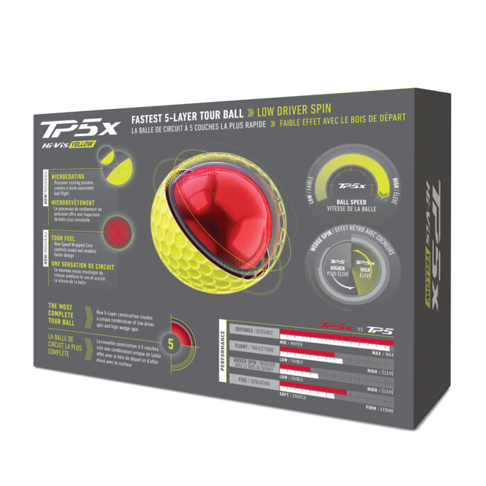 TaylorMade TaylorMade TP5x Golf Balls 2026 - White - 12-Pack