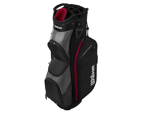 Wilson Wilson Feather Bolsa de golf carro 2026 - Negro Gris Rojo