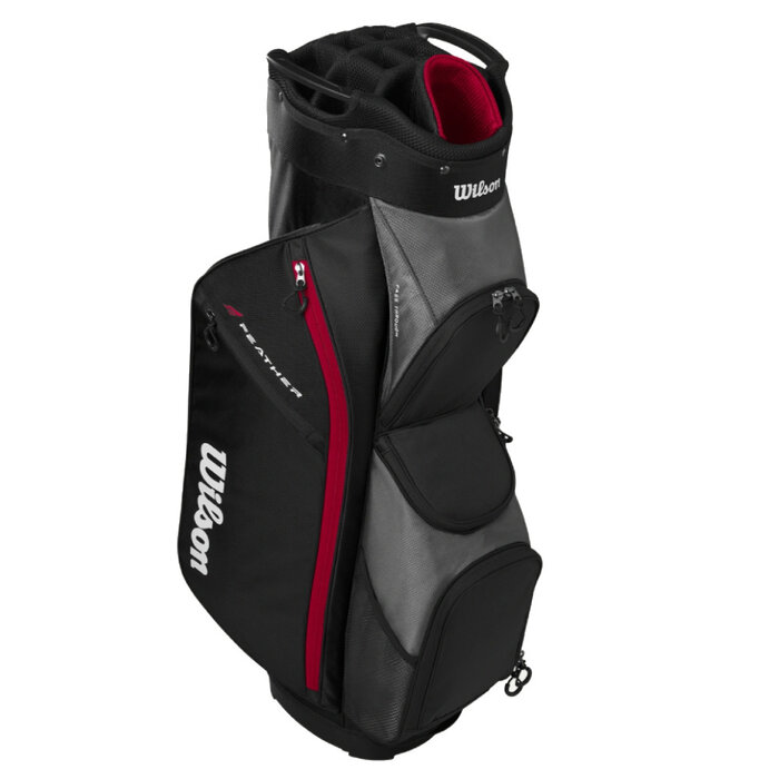 Wilson Wilson Feather Bolsa de golf carro 2026 - Negro Gris Rojo