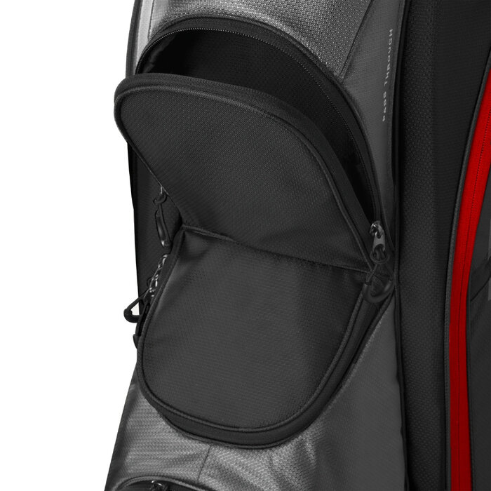 Wilson Wilson Feather Bolsa de golf carro 2026 - Negro Gris Rojo