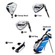Callaway Callaway XJ1 Blauw White 7-Piece Junior Golf Set | Stand Bag (Unisex 3-5 Years)