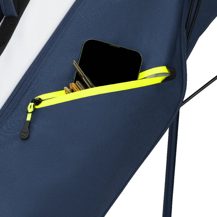 TaylorMade TaylorMade Flextech Carry Bolsa de golf trípode 2026 - Azul Blanco Amarillo