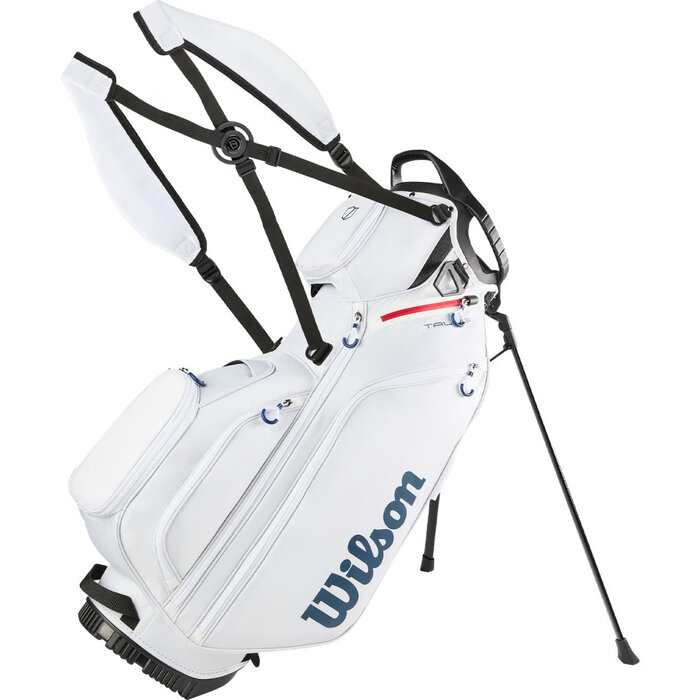Wilson Wilson Talus 5 Bolsa de golf trípode 2026 - Blanco Rojo Azul